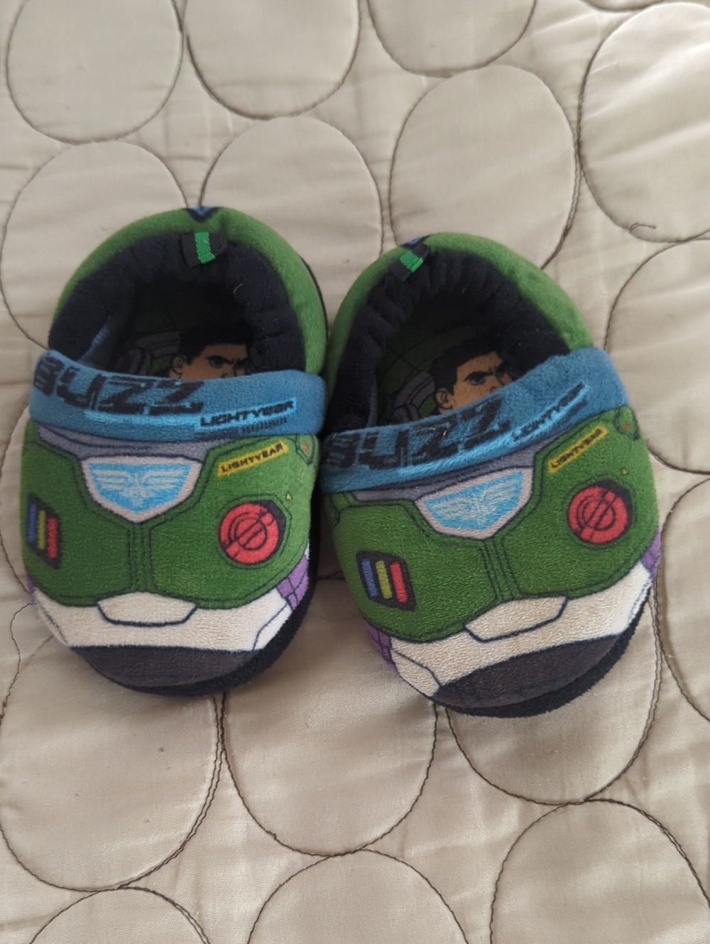 Buzz Lightyear Green Kids Slippers